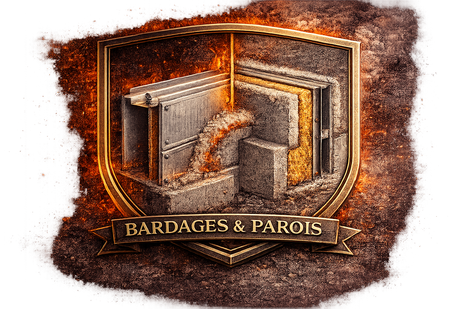 Flocage coupe-feu sur bardages et parois verticales